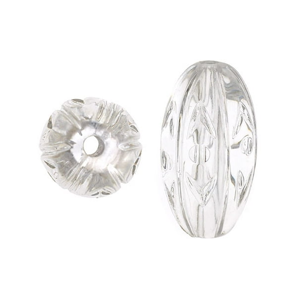 12-Piece Small Acrylic Flower and Oval Bead Spray Crystal 5-Inch